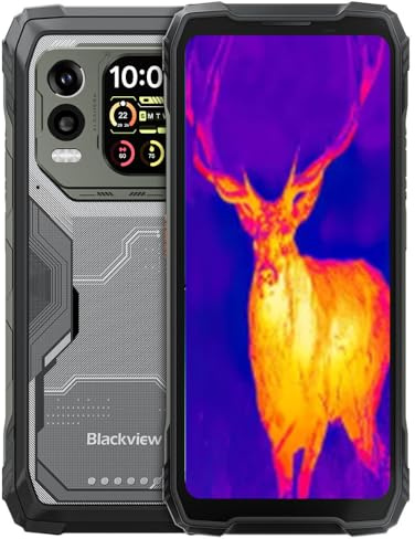 Blackview XPLORE 1 Pro | Rugged Smartphone 5G | 6,78 FHD+ 120Hz | Android 15 | 48GB RAM + 512GB (bis zu 2TB) | 64MP + 50MP + FLIR  Thermal  Kamera | 20000mAh | IP68/IP69K | 2 Jahre Garantie | Schwarz