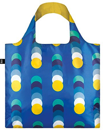 LOQI Geometric Einkaufstasche / Reisetasche Reise-Henkeltasche, 50 cm, Circles (New)