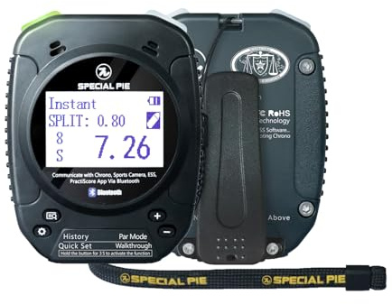 SPECIAL PIE Shot Timer (M1A2+) | IPSC, Bluetooth, IROA-zertifiziert, lauter Summer, intelligenter Soundsensor, trockenes Feuer