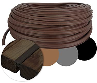 DILUMA Terrassenfugenband 100 Meter Braun für Terrassen mit Fugenabstand von 7,5 bis 10,5 mm - Fugendichtband für Terrassendielen aus Holz & WPC - UV Stabil, Witterungsfest, Temperaturbeständig