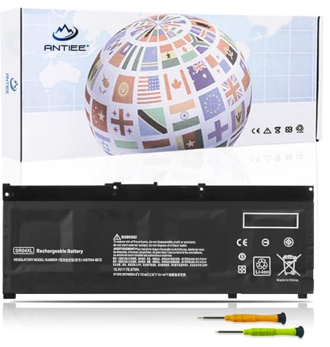 ANTIEE SR04XL Battery for HP 917678-1B1 917678-2B1 917724-855 HSTNN-DB7W HSTNN-IB7Z TPN-Q193 Omen 15-ce000 Pavilion Power 15-cb000 15-cb500(15.4V 4550mAh/70.07Wh) Notebook