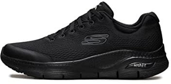 Skechers Arch Fit, Scarpe da Ginnastica Uomo, Black Textile Synthetic Trim, 42.5 EU