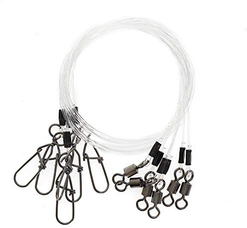 Fluorocarbon Vorfach Leader - 12 x Raubfischvorfach, Spinnvorfächer zum Spinnfischen, Hechtvorfach zum Hechtangeln (40cm)