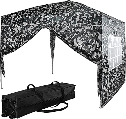INSTENT Pavillon 3 x 3 m Basic wasserdicht UV Schutz 50+, 2 Seiteneile, urban