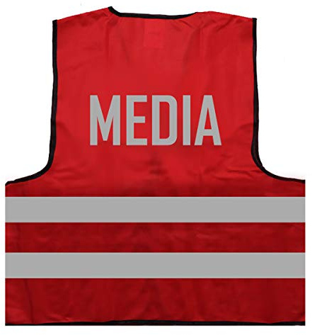Warnweste - Signalweste - Media - Warnweste mit reflektierendem Aufdruck ID: 005