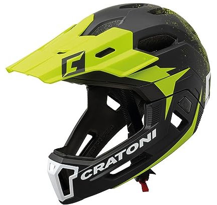 Cratoni Unisex – Erwachsene C-Maniac Fahrradhelm, schwarz-grün, M/L (54-58 cm)