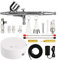 Gohelper Mini compressore aerografo Silenzioso Professionale Kit Airbrush con Pulizia Pistola aerografo Doppia Azione per modellismo,Pasticceria,Unghie,verniciatura,Make up, Alimentare,Bambini