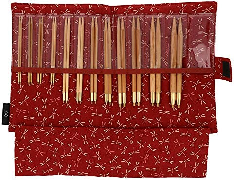 Seeknit KA58910-02 Rundstricknadeln Set, Bamboo, Rot, Standard