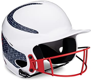 RIP-IT Vision Classic Softballhelm 2.0 für Damen, Rot/Weiß/Blau, Größe M/L