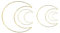 LEEQBCR 4-teiliger goldener Metallring Spitze Blume Creolen Ring Kranz Hochzeitsdekoration, Traumfänger und Basteln (Golden Moon)
