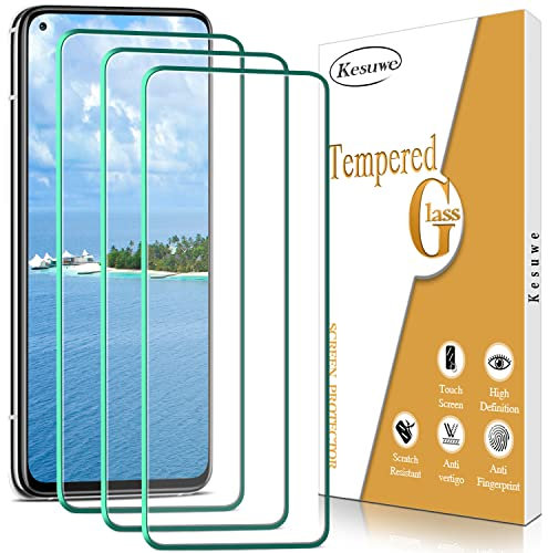 Kesuwe [3 Piezas] Protector de Pantalla para Xiaomi Mi 10T 5G, Mi 10T Pro 5G, Mi 10T Lite 5G, Cristal Templado Dureza 9H, Antiarañazos, Antihuella, Sin Burbujas, Fácil de Instalar