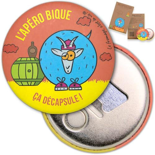 Décapsuleur magnétique réfrigérateur ouvre bouteille bière aimanté pour frigo chèvre humour
