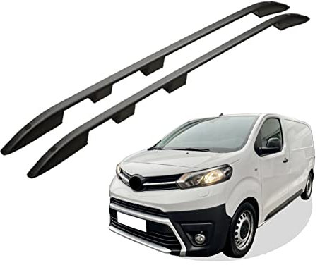 RC Royal Class Dachreling aus Aluminium eloxiert passend für Toyota Proace Verso L2 mittel (MWB) Baujahr ab 2016 passgenau in Schwarz mit Allgemeiner Betriebserlaubnis (ABE)
