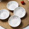 Decohomeforu 4 Stück Untertassen mit Blumenmuster, Keramik-Dipschalen, 10,2 cm Beilagen, Saucenschalen für Sushi-Saucen-Snack, Porzellan-Gewürzgerichte, Vorspeisen, Snack-Servierschalen