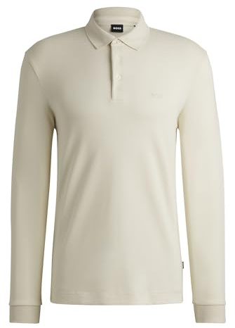 BOSS Herren Pado 30 Longsleeve-Poloshirt aus Interlock-Baumwolle mit Logo