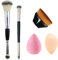 Real Professional Techniques Pinceaux de maquillage Lot d'éponges pour poudre bronzante, contour anti-cernes, fard à paupières, fond de teint, pinceau de beauté