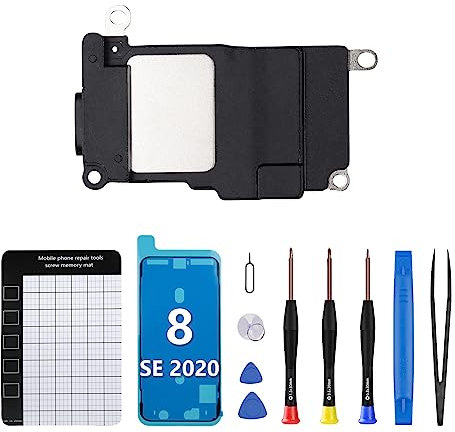 for iPhone 8 Loud Speaker Buzzer Ringer Part Replacement for iPhone SE 2022 Loudspeaker Module for iPhone SE 2020 Audio Performance Sound Flex Cable Assembly Complete Repair Tool Kit A1863 A1905 A1906