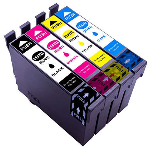 ESMONLINE 4 Set Multipack kompatible Druckerpatronen als Ersatz für Epson 502 E502 passend für Workforce WF-2860DWF WF-2865DWF WF-2880DWF WF-2885DWF Expression Home XP-5100 XP-5105 XP-5115 XP5150