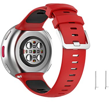 Muovrto Armband für Polar Vantage V2,Wechselarmband Ersatzband Silikon Ersatzarmbänder Uhrband für Polar V2 (Rot &Schwarz)