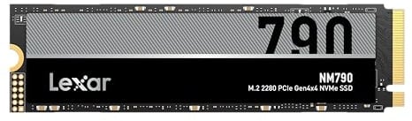 Lexar NM790 SSD 2TB PCIe Gen4 NVMe M.2 2280 Disque SSD interne, jusqu'à 7400 Mo/s, compatible avec PS5, pour les joueurs et les créateurs (LNM790X002T-RNNNU)