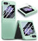 Knoowcase for Samsung Galaxy Z Flip 5 Case Built-in Tempered Cover Screen Protector Shockproof Matte Coating Hard PC Ultra Thin Bumper Anti-Slip Protective Skin Case for Samsung Z Flip 5, Green