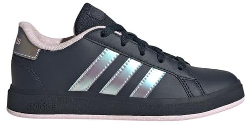 adidas Grand Court Lifestyle Lace Tennis Shoes Chaussures, AURINK/IRIDES/CLPINK, 28.5 EU