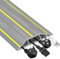 Floor Cable Cover Protector, 3 Meters Rubber Wire Cover for Cables, Heavy Duty 3 Cord Channels Outdoor Cable Protector Floor Cable Tidy for Offices, Retail, Gyms, Factories & Garages, Grey