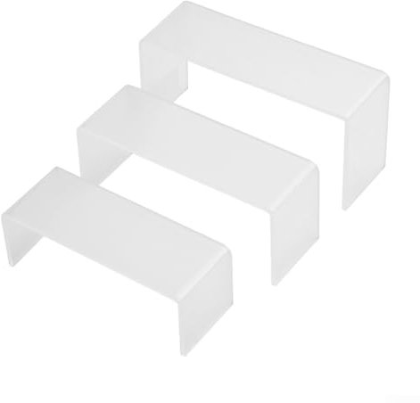 3 x Acryl-Präsentationsständer für Schmuck, Vitrinen, Aufbewahrung, Regal, Halter für Spielzeug, Geldbörse, Tasche, Kosmetik (transparent)