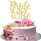 Xsstarmi 1 Pack Bride to Be Cake Topper Glitter Ring Diamond Cake Pick Wedding Engagement Cake Decorations for Wedding Bridal Shower Hen Party Supplies Gold