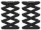 RJ-Sport 2 Paar flache Schnürsenkel ohne Binden - Elastische Schnürsenkel mit Schnellverschluss - Schnellschnürsystem für Einzigartigen Komfort und Starken Halt - mit Metallkapseln (Schwarz)