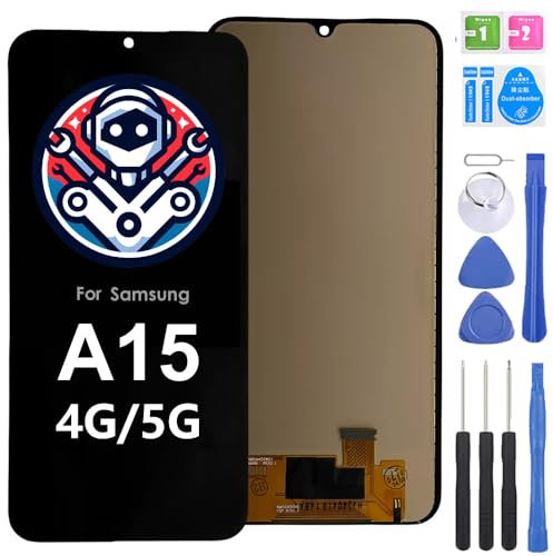 iYAiYO Schermo LCD Display Digitalizzatore Touch Screen Ricambio Compatibile con Samsung Galaxy A15 4G / 5G SM-A155(A15 4G) SM-A156(A15 5G) Schermo Completo Incell con Strumenti-Nero