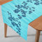 DecoHomeTextil Heimtextilmanufaktur Miami Tischläufer Tablerunner Breite 40 cm Länge und Farbe wählbar Sunrise Aquablau 40 x 340 cm