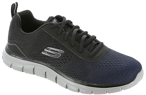 Skechers Men's Track Ripkent Trainers, Navy Mesh/Black Trim, 6.5 UK Wide