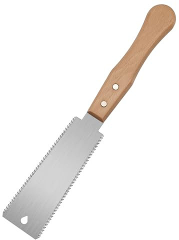 Scie à bois à dents fines double face, scie à tirer japonaise de 15,2 cm, petite scie à main pour bois dur et bois tendre (15/17TPI)