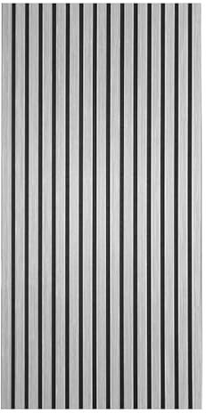 DecorAndDecor Acoustic Slat Wood Wall Panel and Ceiling Panelling Decorative 3D MDF 120 x 60 - Grey