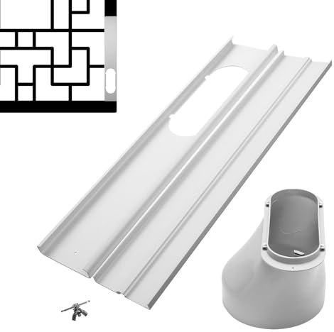 Kit Ventana Aire Acondicionado | Adaptador Ventana Aire Acondicionado | Kit Placa Sellado Ventana Ajustable | Ventilación Ventana Para Manguera Escape | Para Aire Acondicionado Móvil