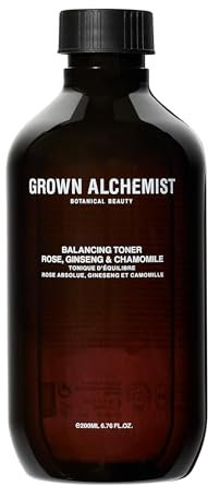 Grown Alchemist Balancing Toner Gesicht – Rosenwasser Gesichtsreiniger mit Ginseng, Kamille – Hydrating Gesichtswasser für trockene, empfindliche oder reife Haut – 200 ml