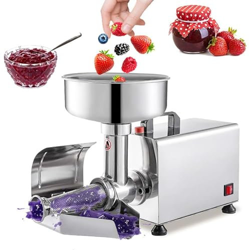 RayGenius Presse per Marmellate E Salse, Macchine in Acciaio Inox per Il Filtraggio di Alimenti E Salse, Presse Elettriche per La Produzione di Succhi di Frutta E Verdura