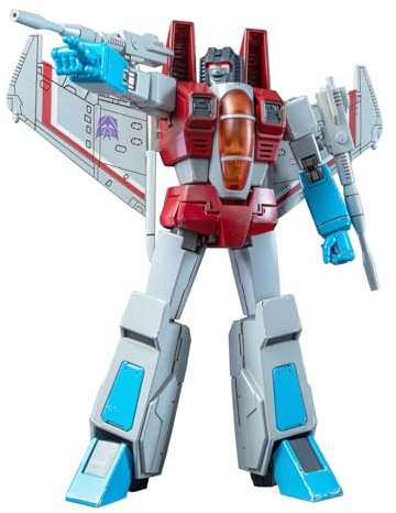 YOLOPARK Transformers G1 Starscream mit verbesserter Bewaffnung, 7,48 Zoll hoch beweglich Sammelfigur Transformers Action Figur für Alter 15 und oben, keine Umwandlung Starscream Transformer Spielzeug