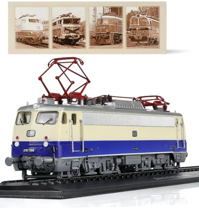 Risopen HO Locomotiva Modello per 1962 Baureihe E 10 1266 Finito Scala 1:87 Treno Track Modello Collezione Nessun Montaggio Richiesto Treno Decorazione Regalo per Adulti (Blu)