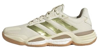 adidas Stabil 16 Indoor Shoes, Calzado Deportivo Mujer, Off White/Gold Met./Crystal Sand, 44 EU