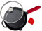 Victoria 12-Inch Cast Iron Skillet Set with Tempered Glass Lid, Large Handle Cover, and Pan Scraper