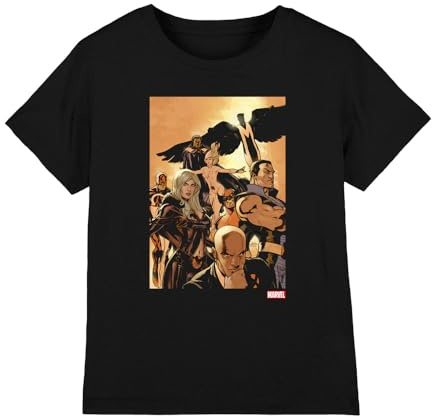Marvel Boy's X-Men Team Cover Unisex Kids T Shirt T-Shirt