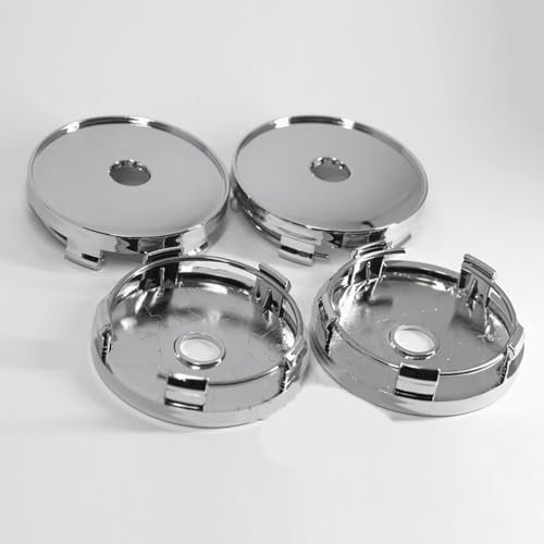 ZBGHJL 4 Stück Nabendeckel für Audi A3 (8P, Facelift 2008) 2008-2013, Zentralabdeckung Abzeichen Aufkleber Ersetzen Radnabenkappen Felgendeckel Felgenkappen Nabenkappen Wheel Caps,B-60mm