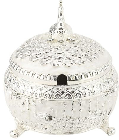 Zuckerbehälter, Praktische Dekorative Elegante Pfau -Vogel -Zucker -Topf für Zuhause (Silber und Weiß)