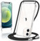 Coiwxmoi Handyband Handyhülle für iPhone 12 Mini Hülle mit Band 5,4,Transparent Case mit Kette Abnehmbar zum Umhängen Kordel Schutzhülle,Weich Silikon TPU Stoßfest Cover für iPhone 12 Mini,Schwarz