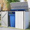 YODOLLA Cache Poubelle Exterieur en Métal, Abri pour 2 Poubelles 240L, Rangement Exterieur pour Outils,Vélo Enfant,150 x 80 x 117.6cm(Blanc)