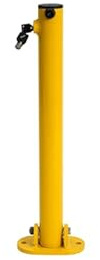 The Ramp People Folding Parking Bollard - Driveway Security Post 4 Keys | Yellow | Easy to Install, Surface Mounted | Steel | High Visibility | Weather-resistant | Lockable