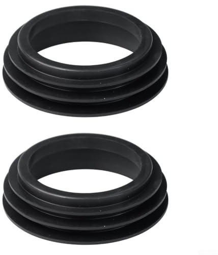 Filteilect Rubber Toilet Waste Pipe Seal Adapter 90mm to 110mm Conversion Ring for Water Tank Drainage System Leak Prevention, 2 Pack Black Plumbing Fittings(Three floors)