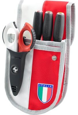 Intercable 19136-CB - Marsupio da elettricista Biancorosso - SSC Bari - con Giraviti SLIM e Forbice F1